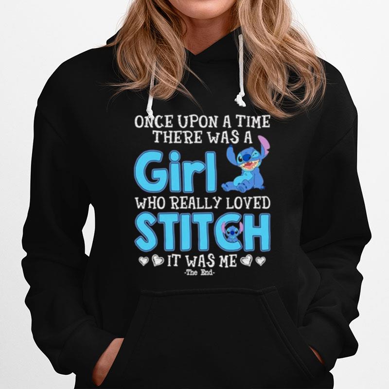 Once Upon The Time There Was A Girl Who Really Love Stitch Disney 2022 Hoodie