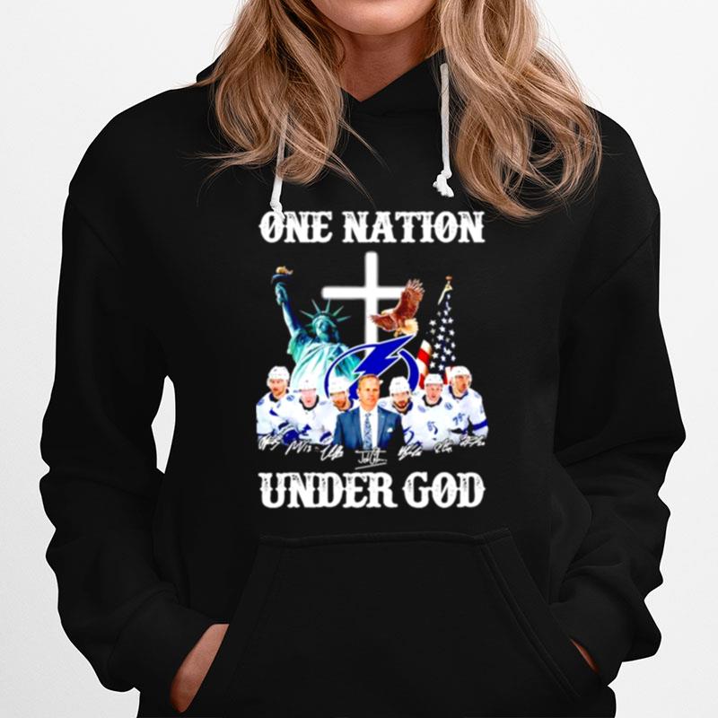 One Nation Tampa Bay Lightning Under God All Signature Hoodie