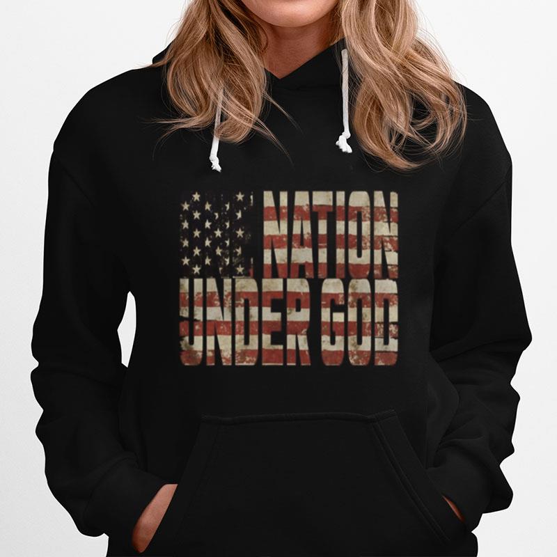 One Nation Under God American Flag Patriotic Hoodie