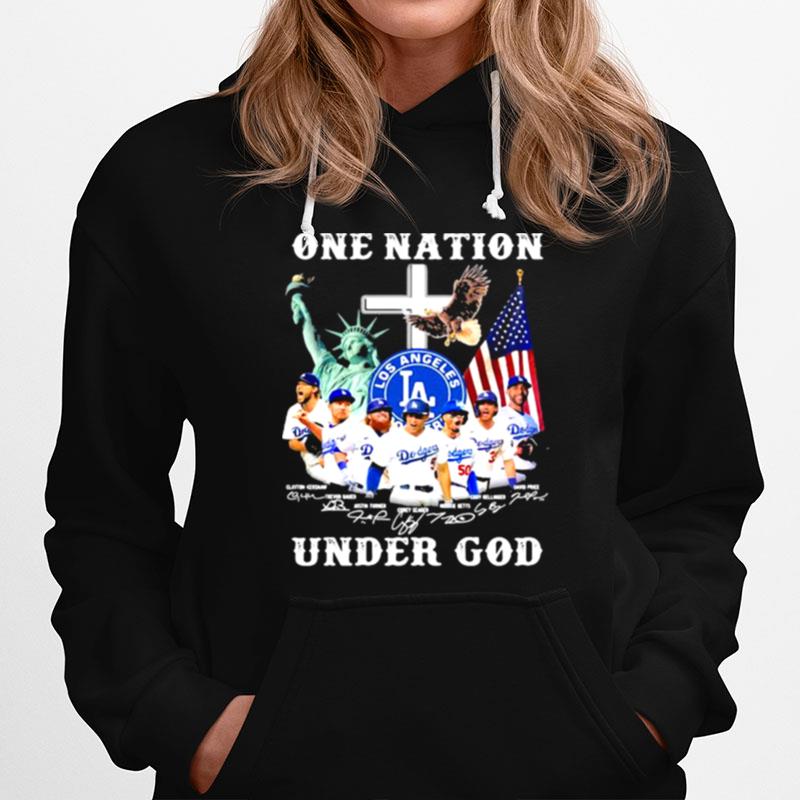 One Nation Under God American Flag Team Los Angeles Signature Hoodie