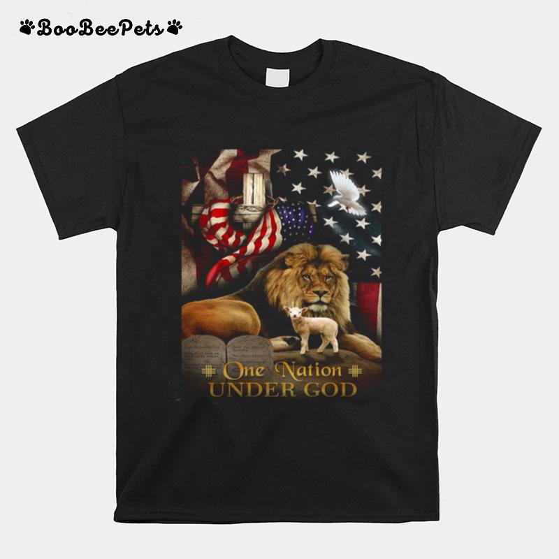One Nation Under God American Flag T-Shirt