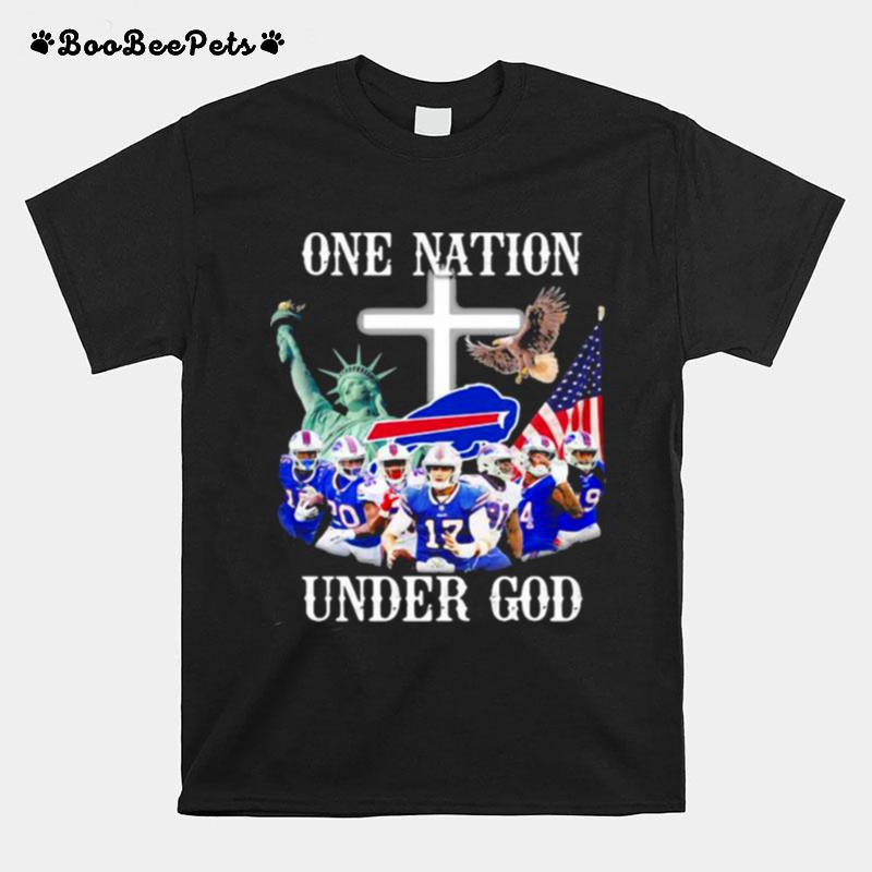 One Nation Under God Bills Buffalo Team Football T-Shirt