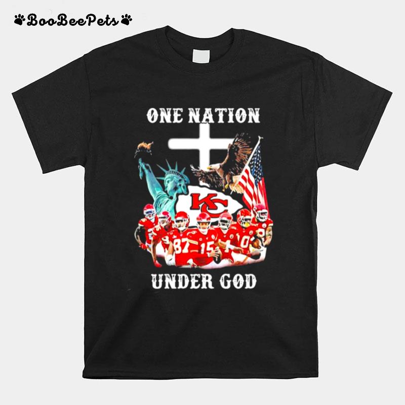 One Nation Under God Chiefs Eagle American Flag T-Shirt