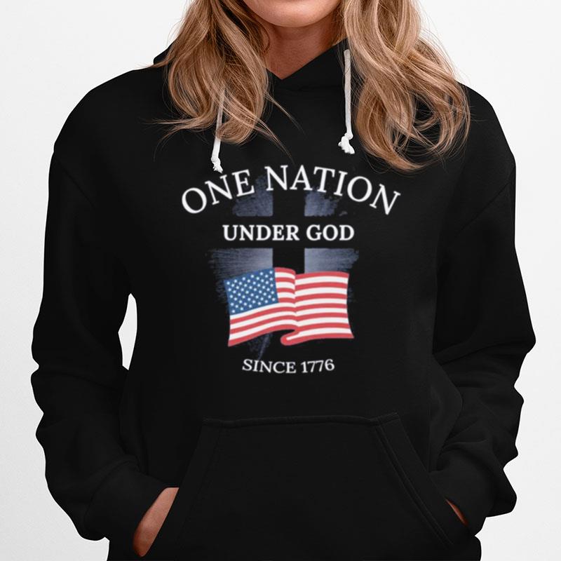 One Nation Under God Since 1776 America Flag Hoodie