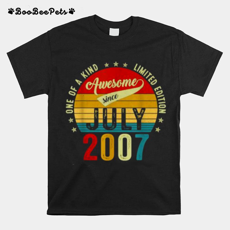 One Of A Kind Limited Edition Awesone Since July 2007 14 Years Old Vintage T-Shirt