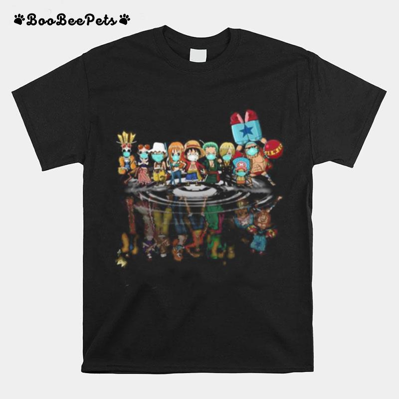 One Piece Characters Mask Chibi Water Reflection T-Shirt