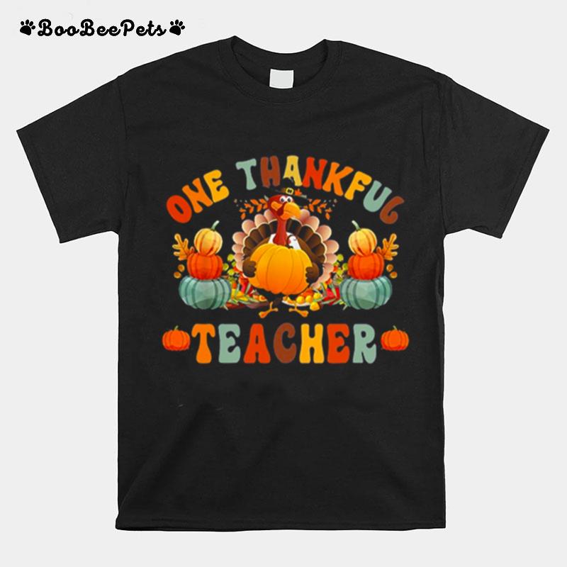 One Thankful Teacher Turkey T-Shirt