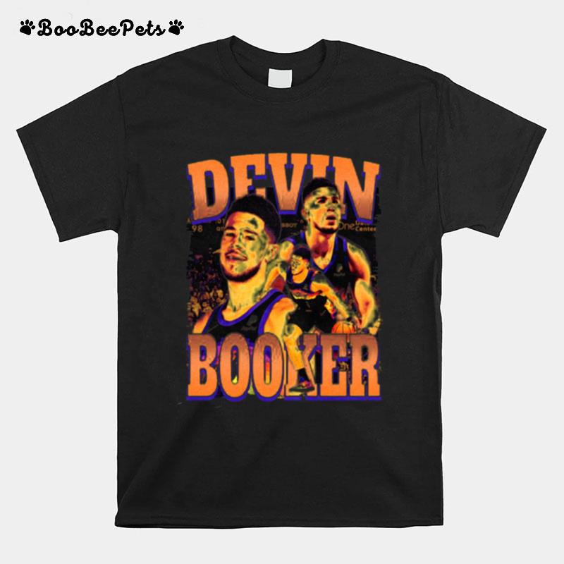 Orange Design Basketball Devin Booker Vintage Style T-Shirt