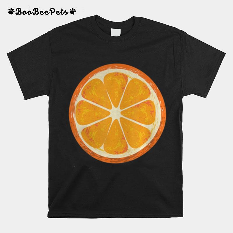 Orange Sliced Fruit Lazy Easy Halloween Costume T-Shirt