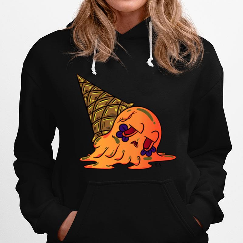 Orange Sugar Skull Ice Cream Day Dead Dia De Muertos Hoodie