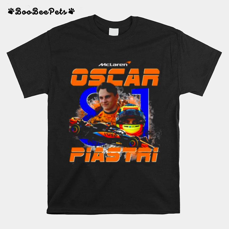 Oscar Piastri Formula One F1 Driver 2023 Fan Art T-Shirt