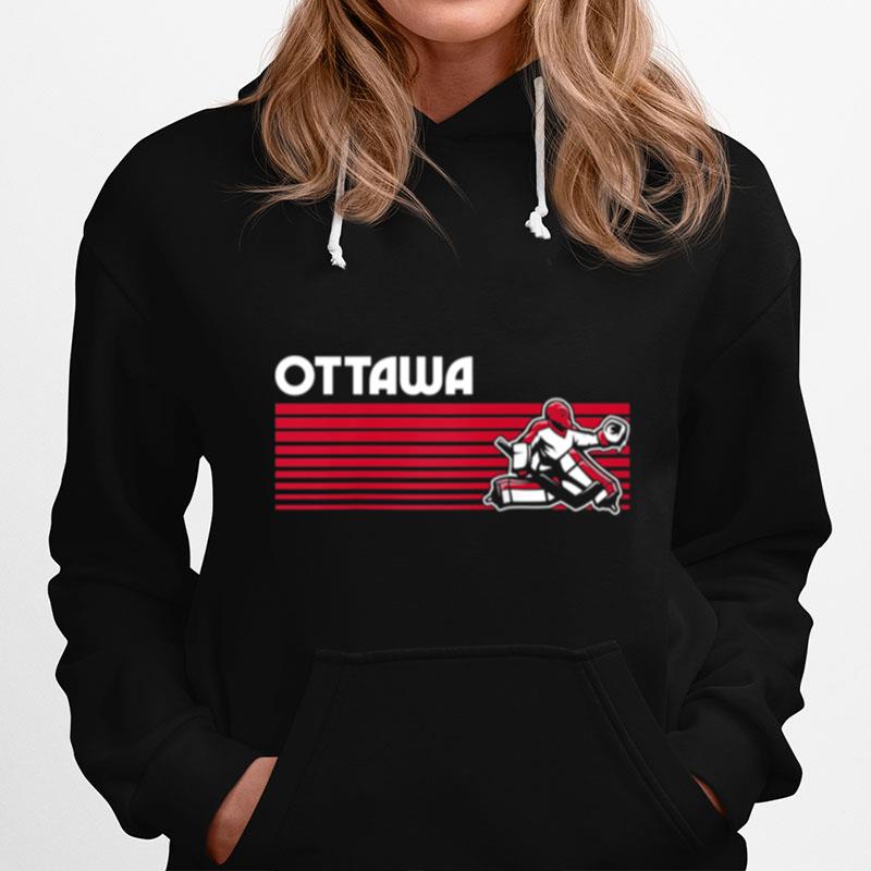 Ottawa Hockey Retro Throwback Style Hoodie