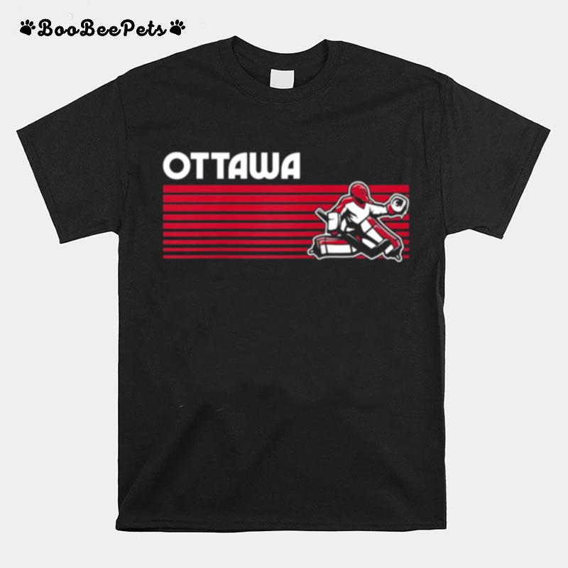 Ottawa Hockey Retro Throwback Style T-Shirt