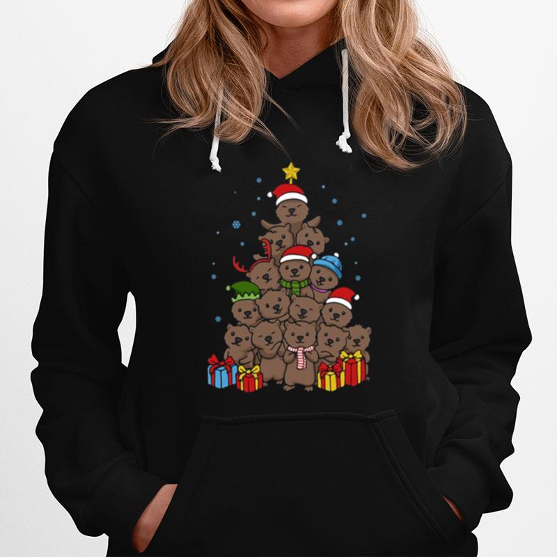 Otter Christmas Tree Funny Christmas Hoodie