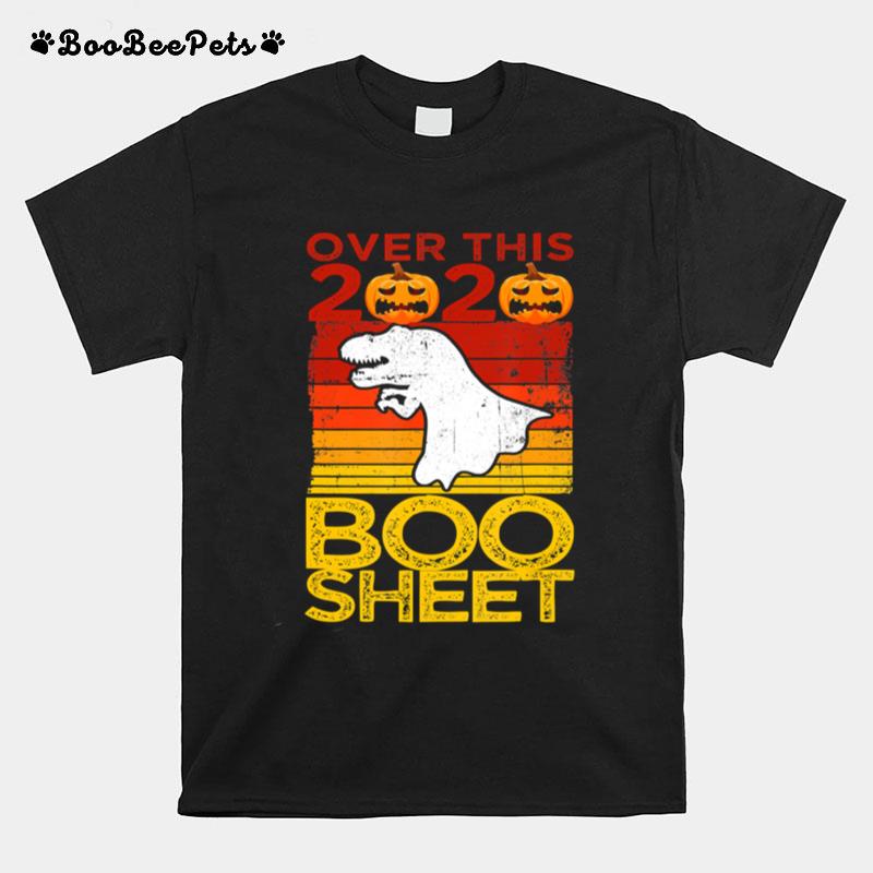 Over This Boo Sheet Funny Halloween Trex Ghost T-Shirt