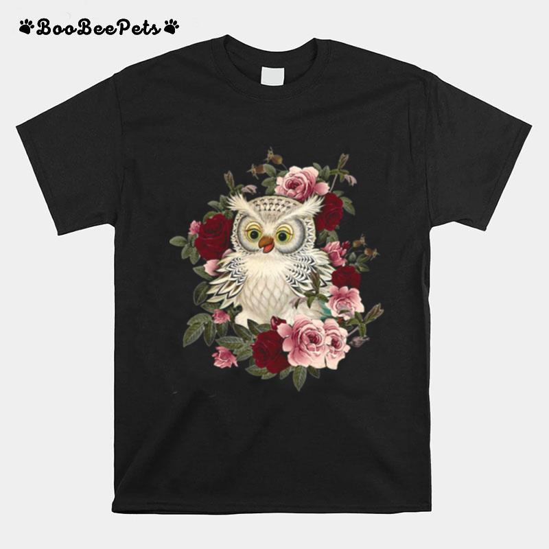 Owl And Rose T-Shirt