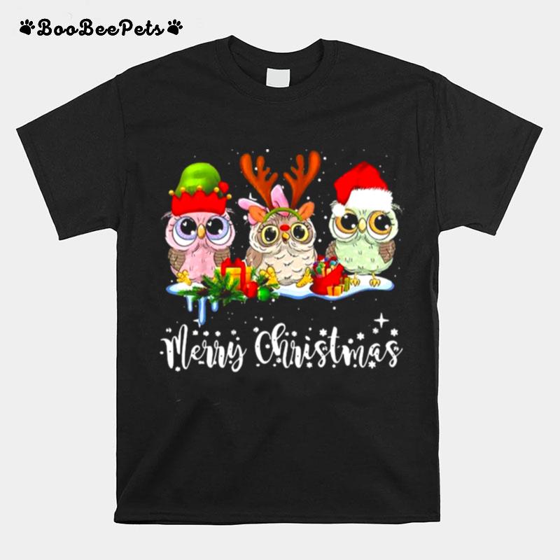 Owl Lover Christmas Gift Funny Owls Ugly Christmas T-Shirt