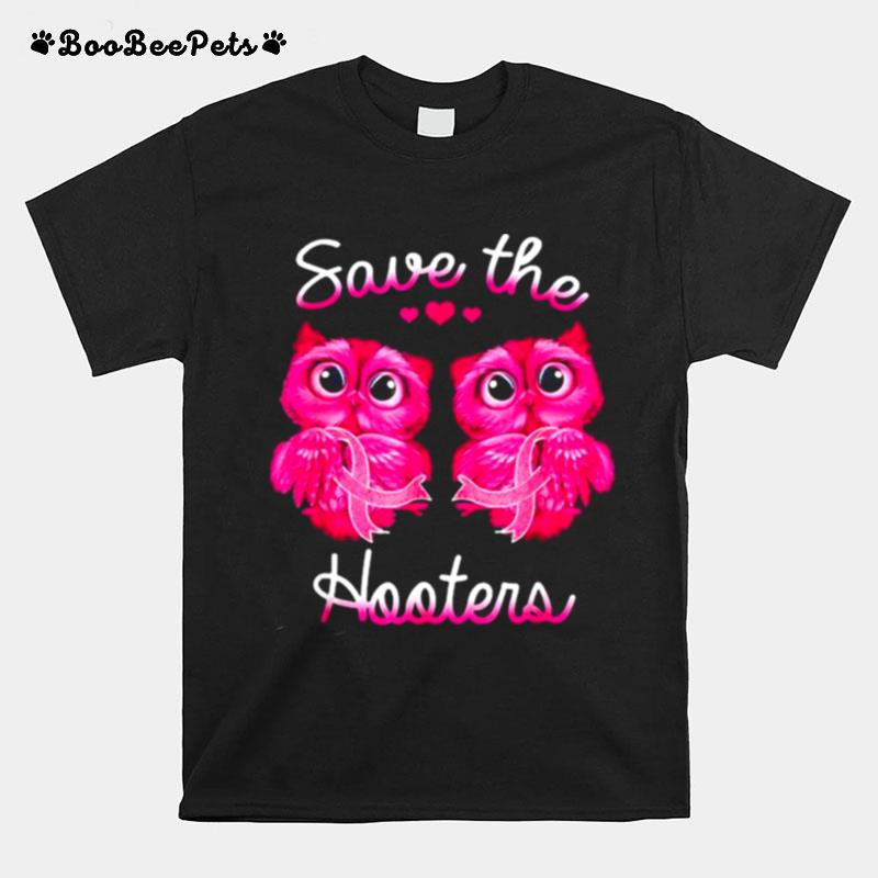 Owls Save A Hooters Pink Ribbon Breast Cancer T-Shirt