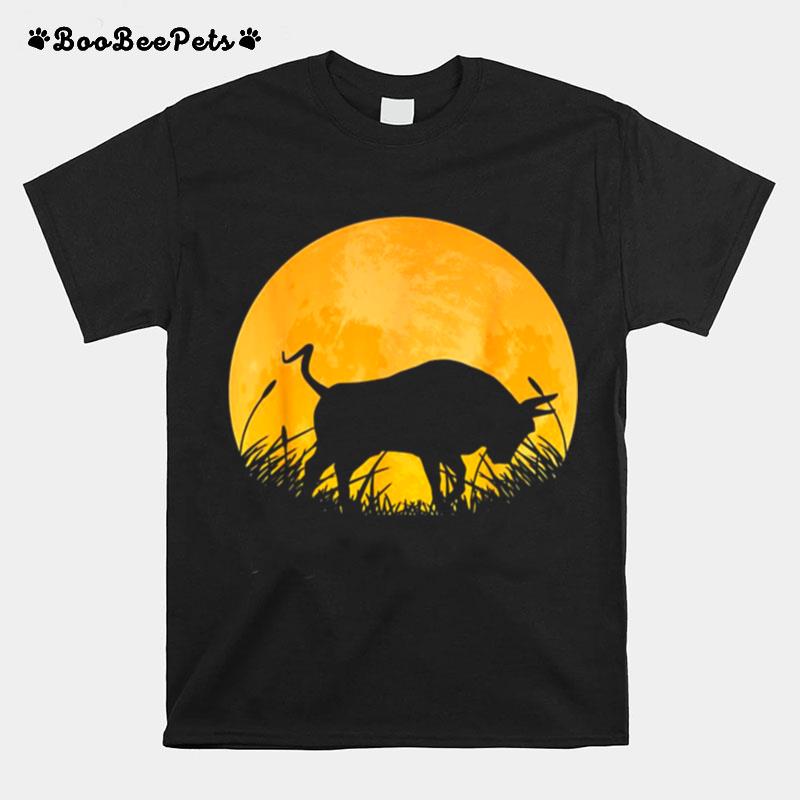 Ox Easy Halloween Outfit Cattle Oxen Moon Costume T-Shirt