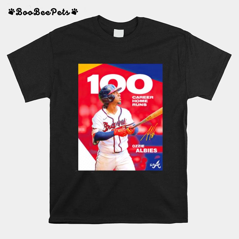 Ozzie Albies 100 Career Home Runs T-Shirt