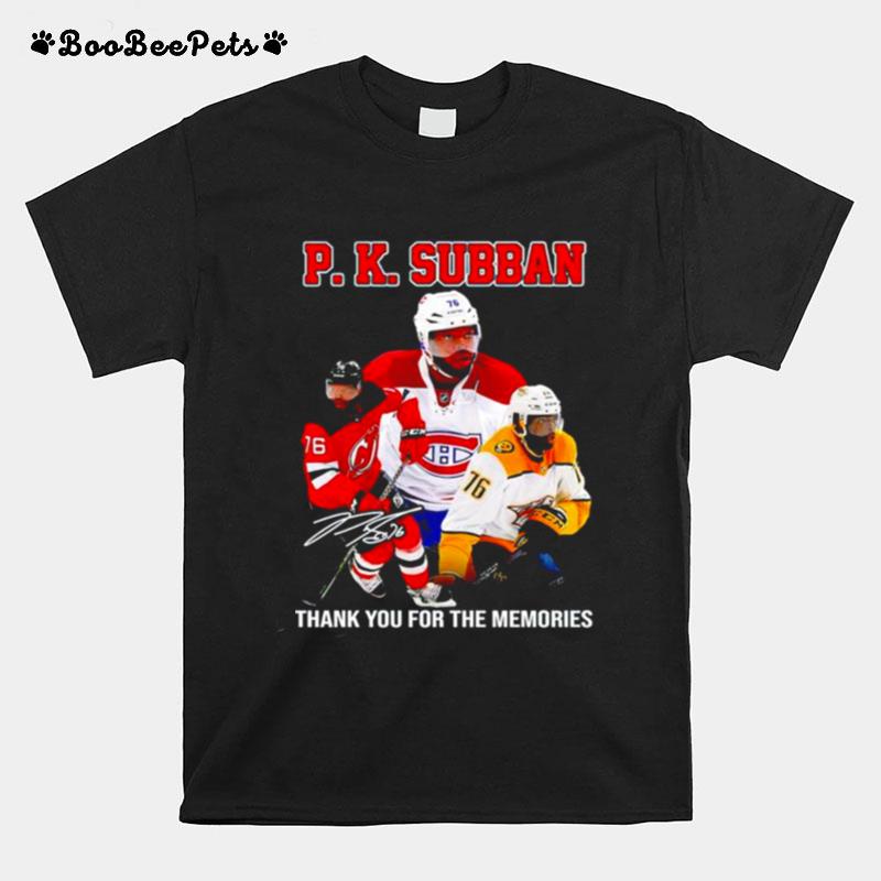 P. K. Subban Thank You For The Memories T-Shirt