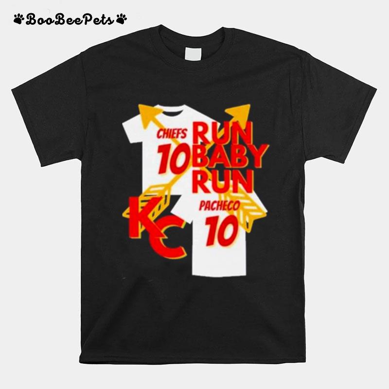 Pacheco Kansas City Chiefs Football Run Baby Run T-Shirt