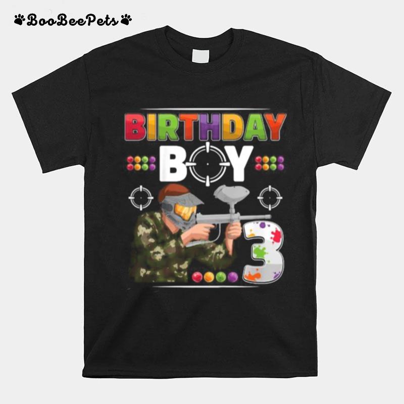 Paintball Boy Player Birthday Party T-Shirt