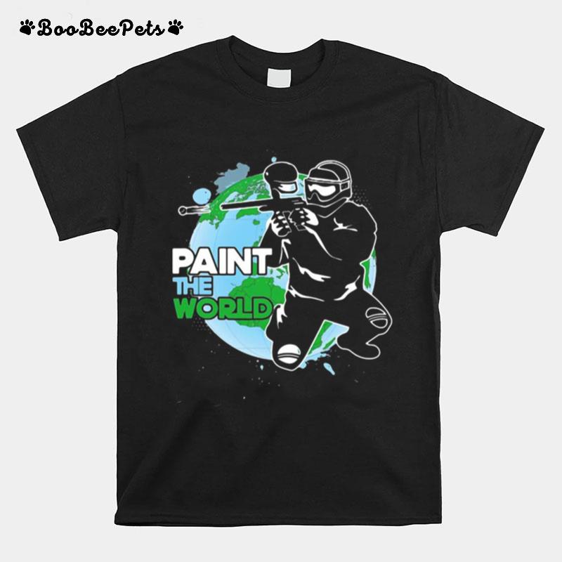 Paintball Paint The World Player Gamer T-Shirt