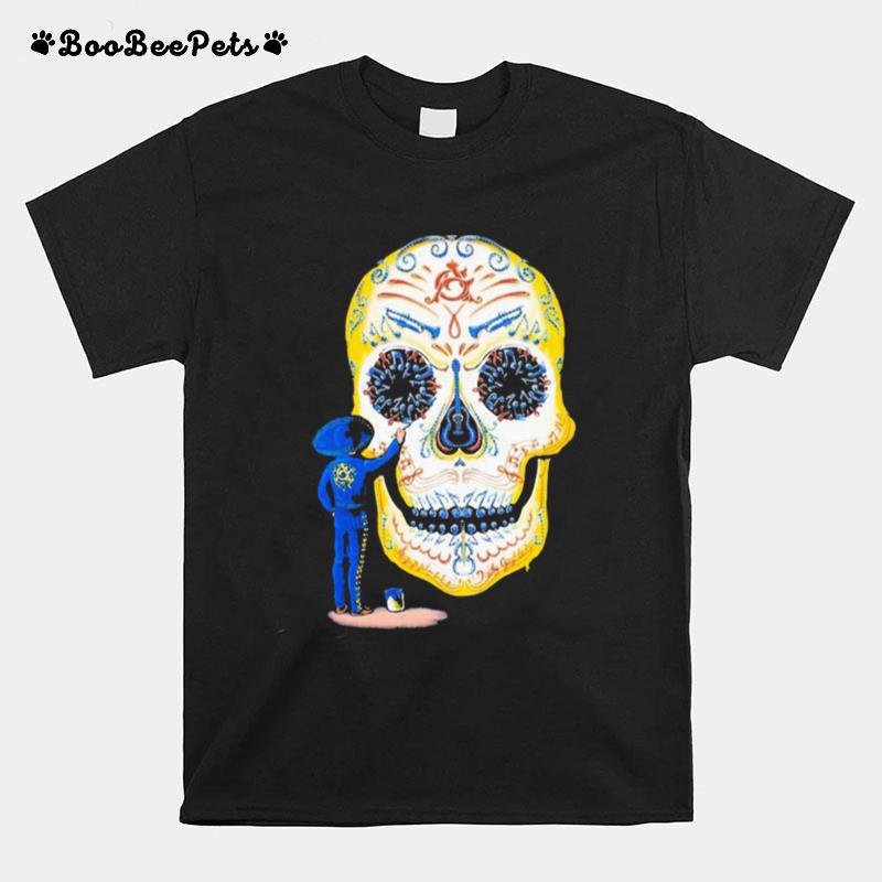 Painter Sugar Skull And Music T-Shirt