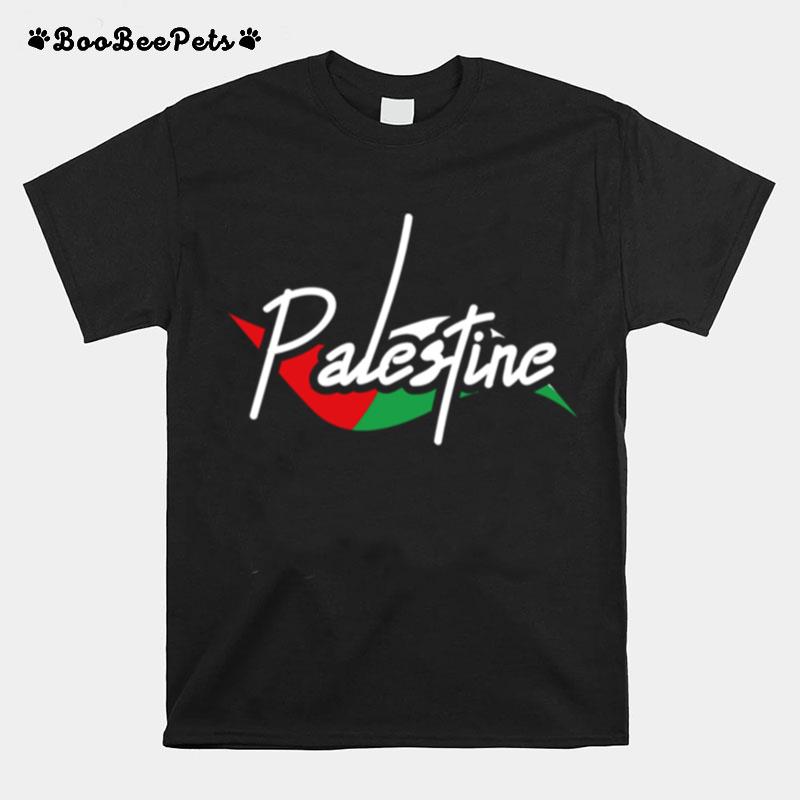 Palestine Eye With Flag The Arab Symbol Fist Of Palestine T-Shirt