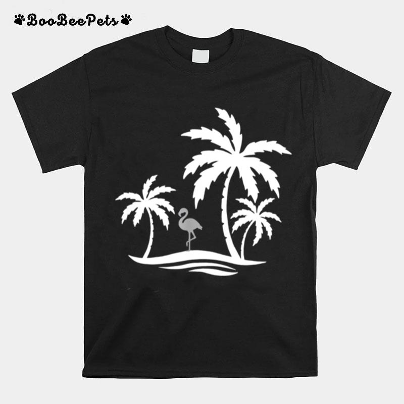 Palm Tree Flamingo T-Shirt