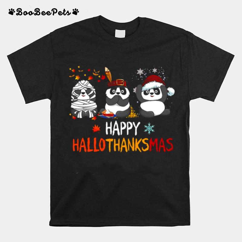 Panda Happy Hallothanksmas T-Shirt