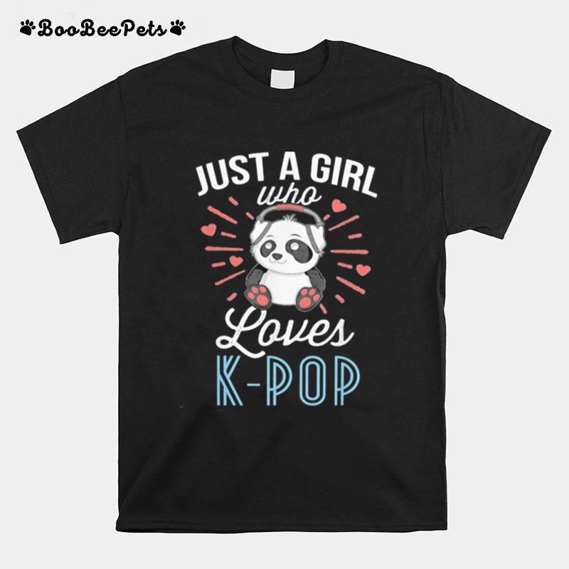 Panda Just A Girl Who Loves K Pop T-Shirt