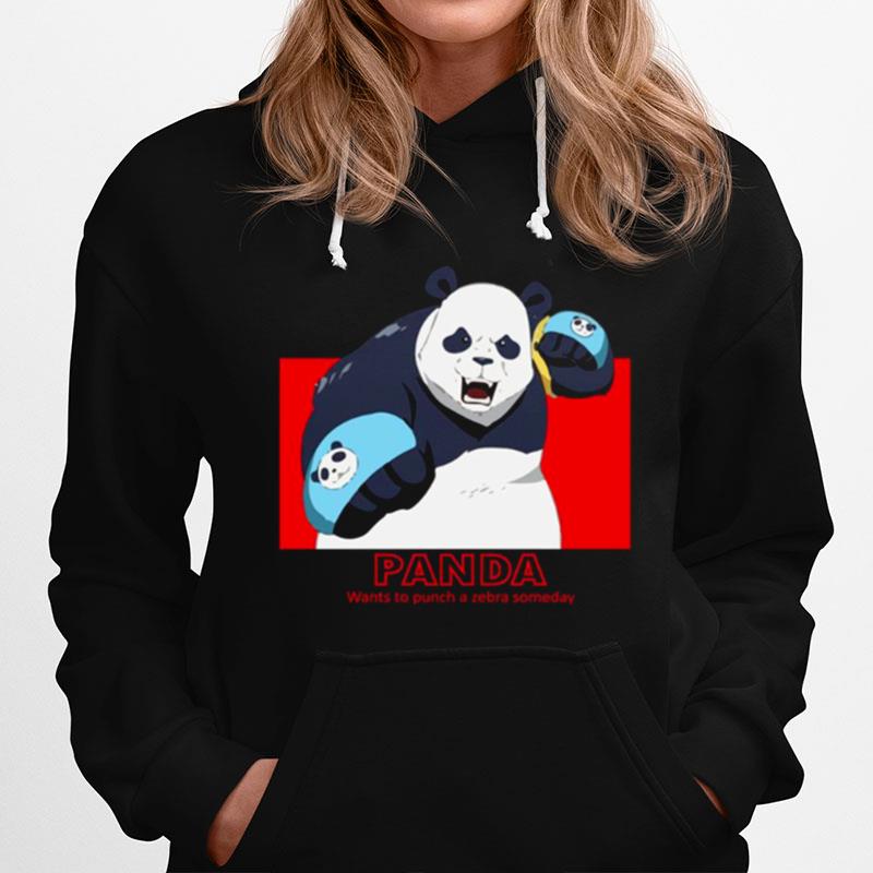 Panda Wants To Punch A Zebra Someday Jujutsu Kaisen Unisex Hoodie