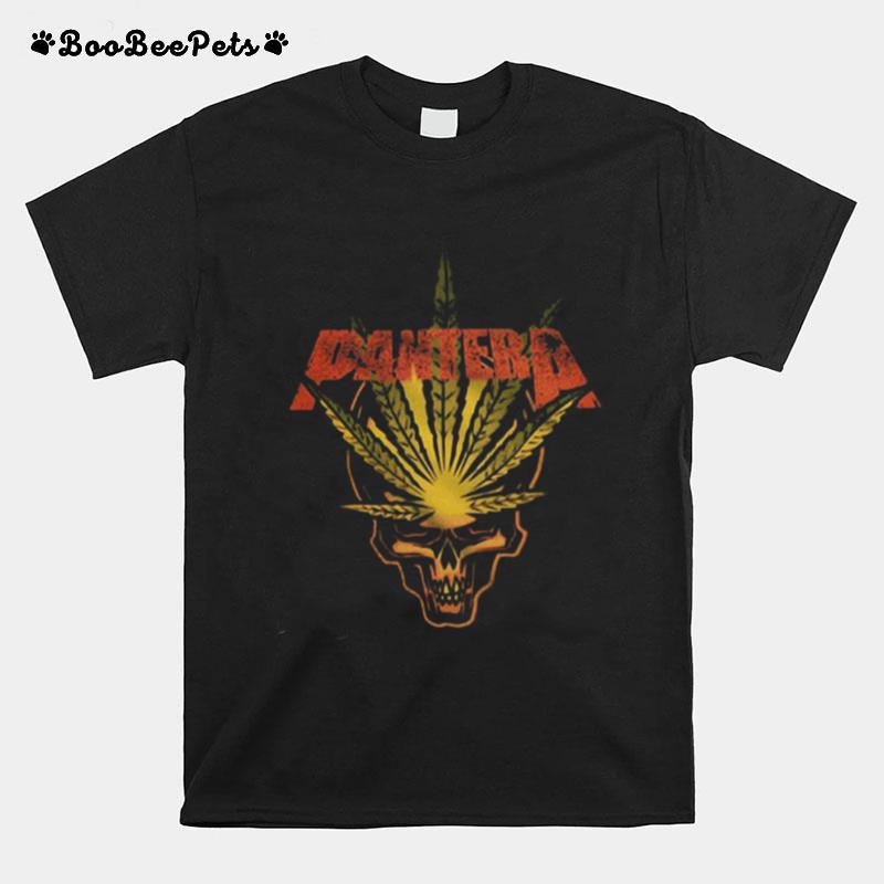 Pantera Weed Leaf Skull T-Shirt