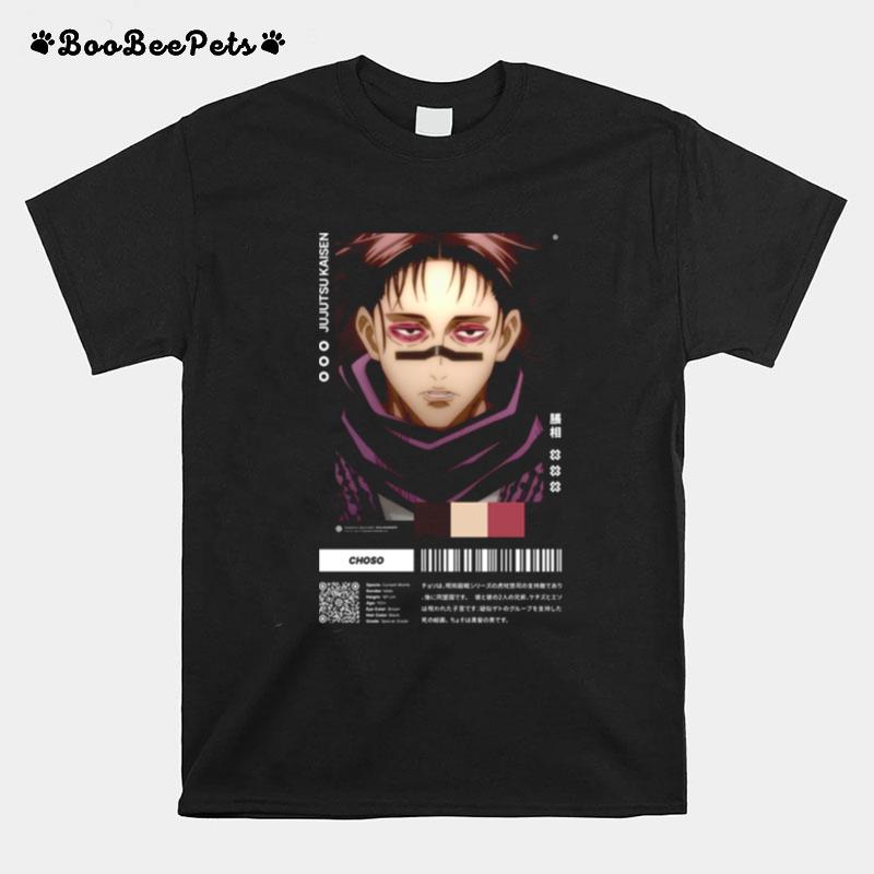 Pantone Style Choso Jujutsu Kaisen Sorcery Fight T-Shirt