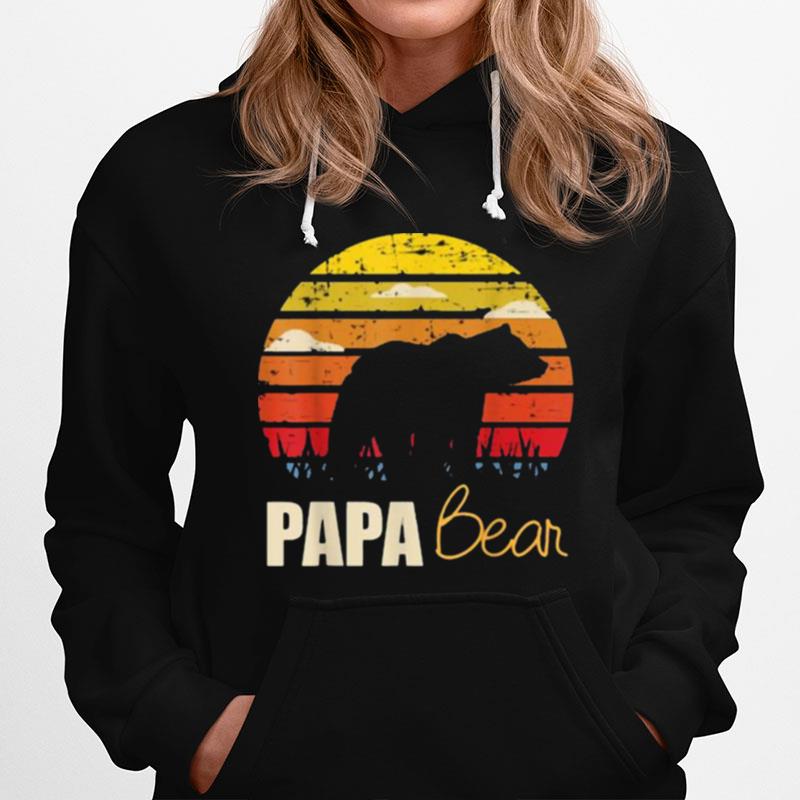 Papa Bear Vintage Sunset Hoodie