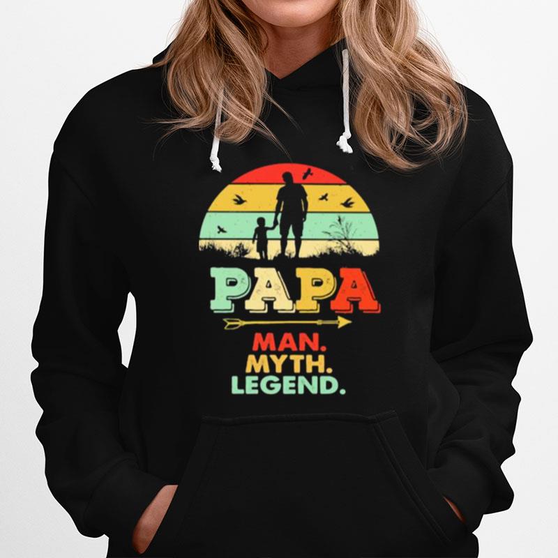 Papa Man Myth Legend Vintage Hoodie