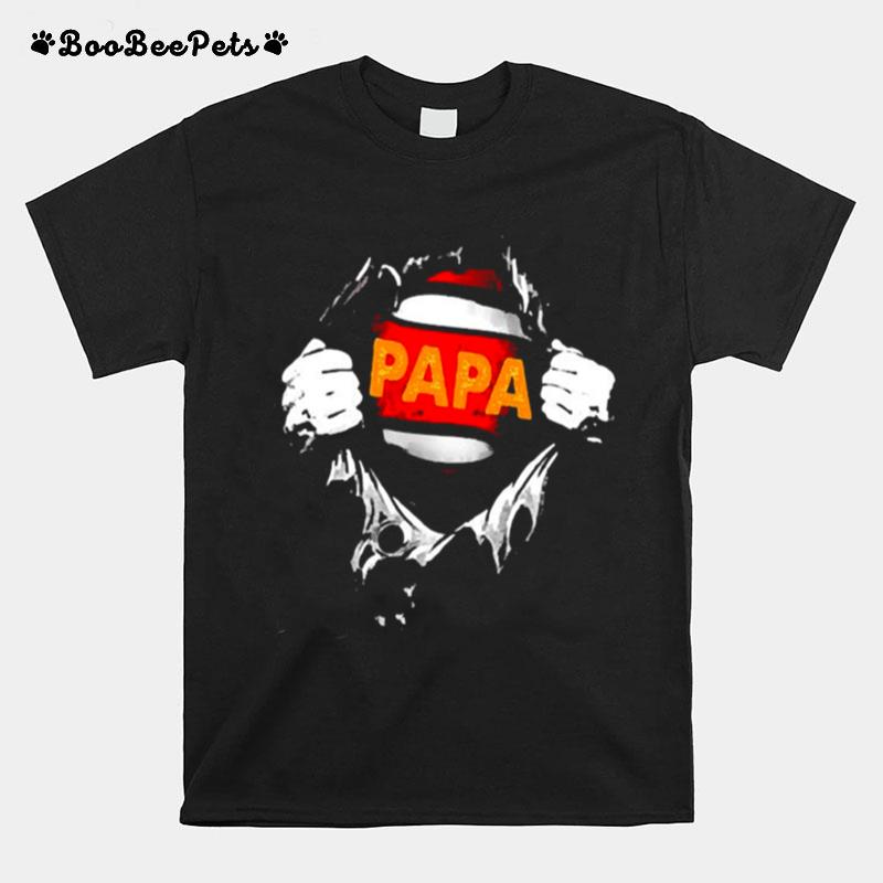 Papa Superhero Tear T-Shirt