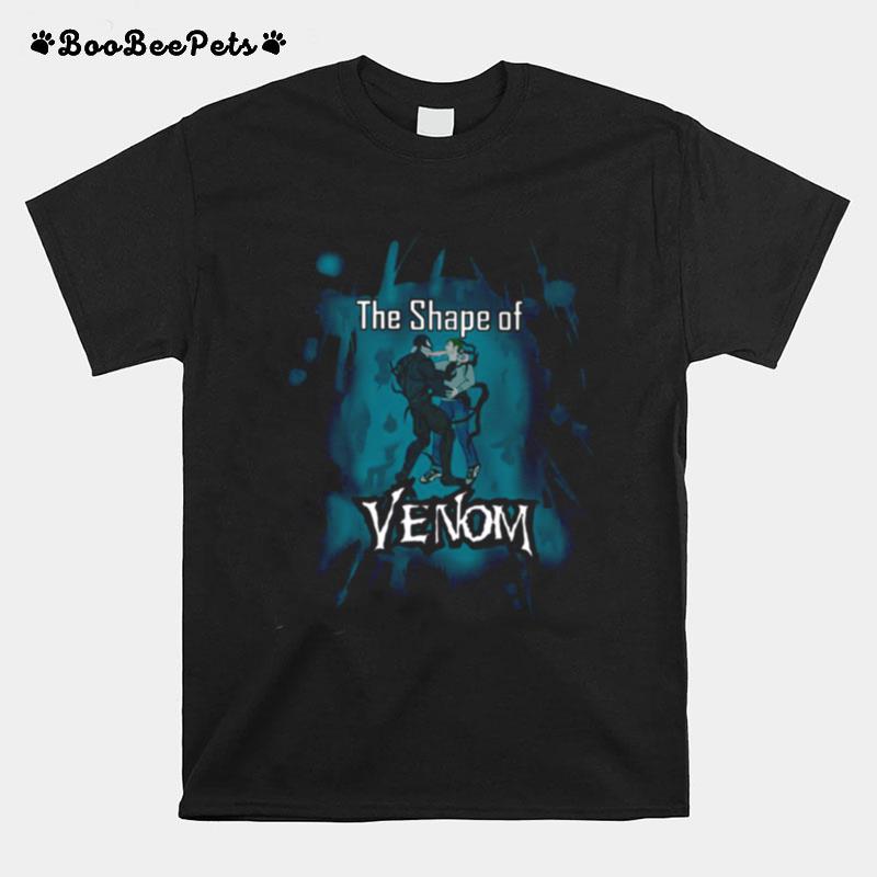 Parody The Shape Of Water The Shape Of Venom Aqua Blue T-Shirt