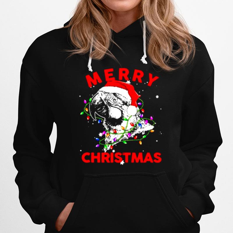 Parrot Santa Lights Merry Christmas Hoodie