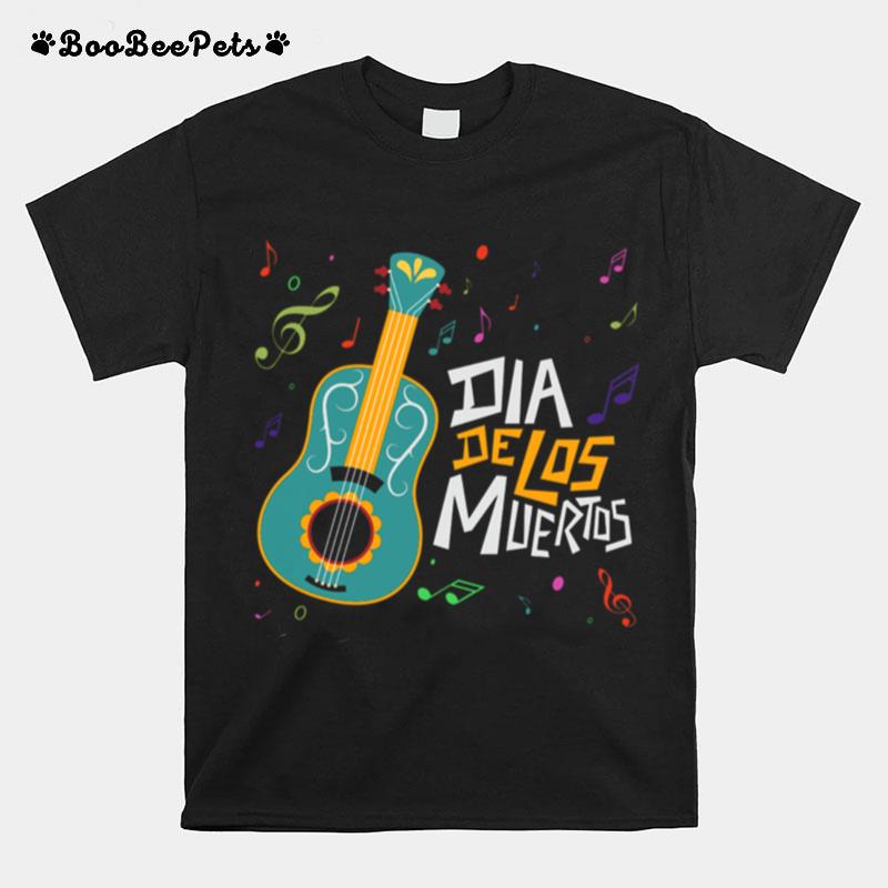 Party Music Guitar Dia De Los Muertos Day Of Dead T-Shirt