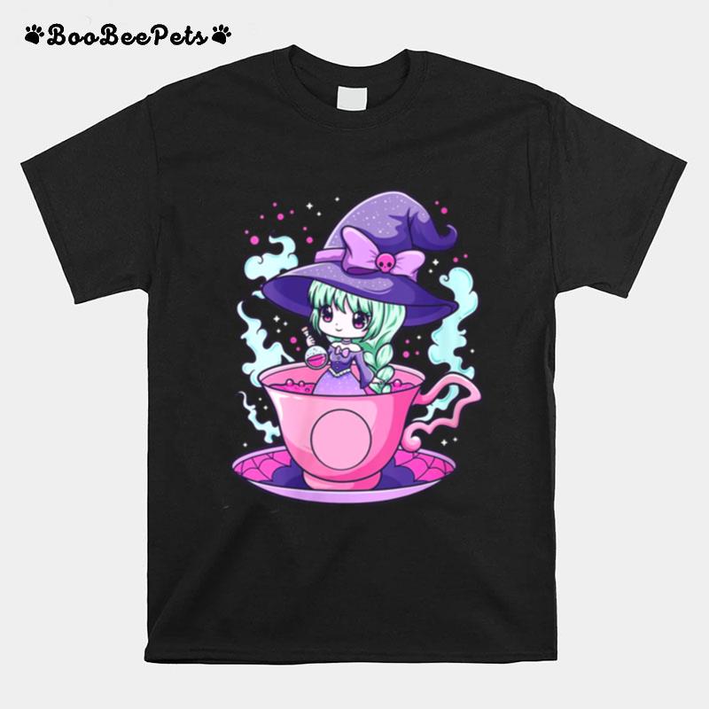 Pastel Goth Cute Creepy Witchy Girl Aesthetic Anime Girl T-Shirt