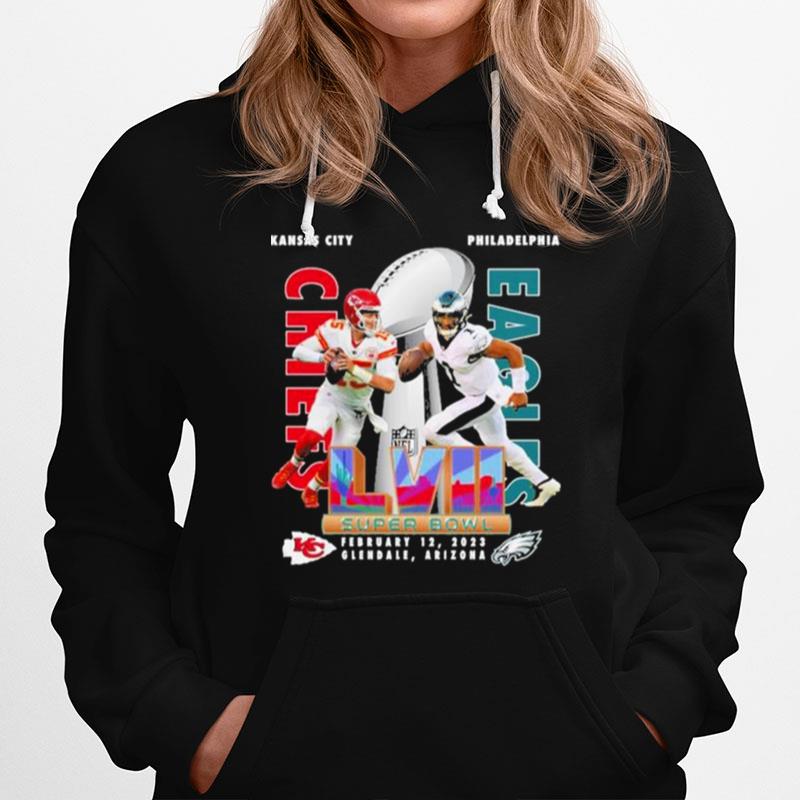 Patrick Mahomes Is Nightmare Of Jalen Hurts Super Bowl Lvii 2023 Chiefs Vs Eagles Hoodie