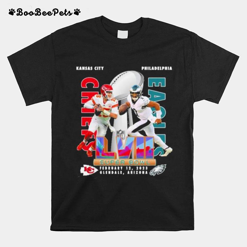 Patrick Mahomes Is Nightmare Of Jalen Hurts Super Bowl Lvii 2023 Chiefs Vs Eagles T-Shirt