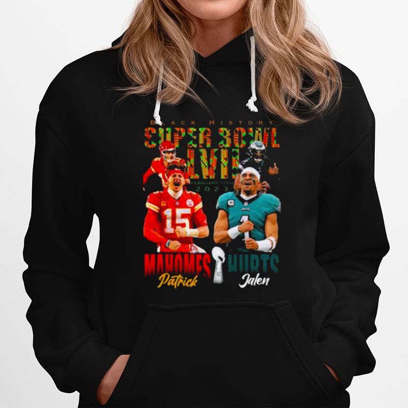 Patrick Mahomes Vs Jalen Hurts Black History Super Bowl Lvii 2023 Hoodie