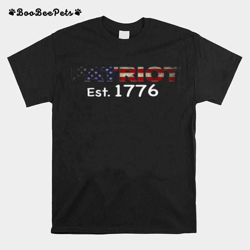 Patriot American Pride Est 1776 American Flag T-Shirt