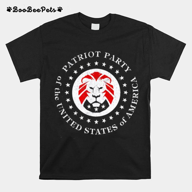 Patriot Party Of Usa %E2%80%93 Trump 2024 Presidential Election Lion T-Shirt