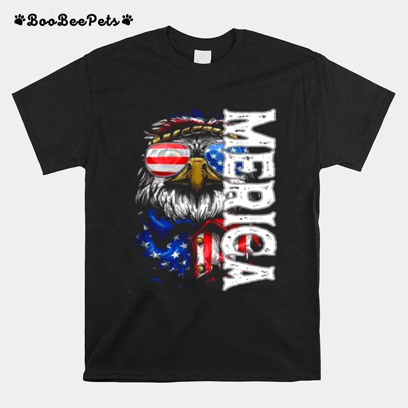 Patriotic Bald Eagle Merica 4Th Of July Merica Eagle T-Shirt