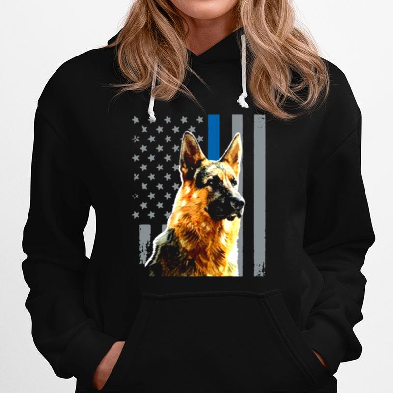 Patriotic Dog German Shepherd American Flag Hoodie